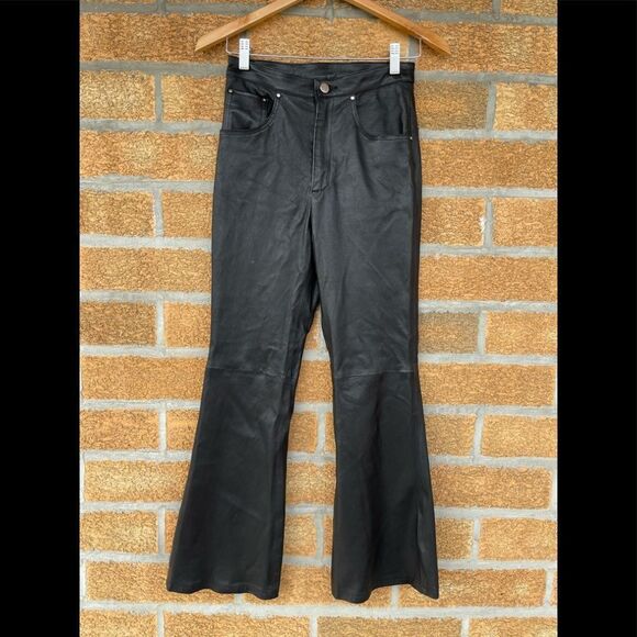 Lovers + Friends Leather Kick Flare leather pants small - Picture 4 of 14